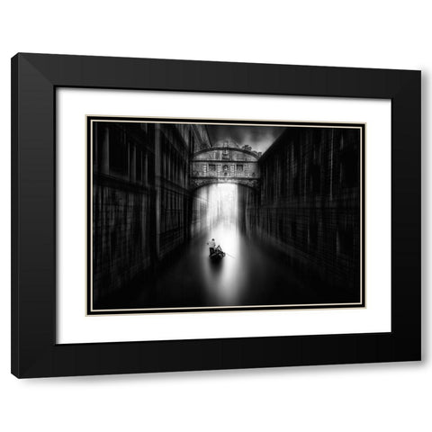 A Passage From Venezia Black Modern Wood Framed Art Print with Double Matting by Osuna, Fran