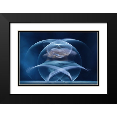 Spirit Of Dance Black Modern Wood Framed Art Print with Double Matting by Borges, Nuno