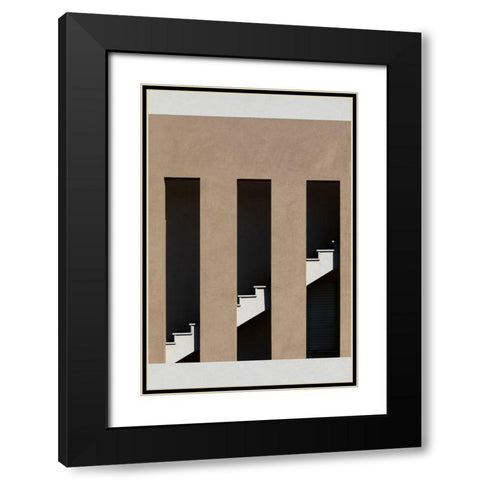Staircase Black Modern Wood Framed Art Print with Double Matting by Yakubovitch, Azriel