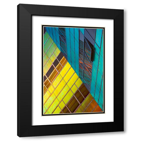 Colorful Separation Black Modern Wood Framed Art Print with Double Matting by Van Son, Greetje