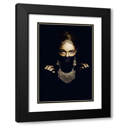 Coyolxauhqui Black Modern Wood Framed Art Print with Double Matting by Bolgov, Ruslan