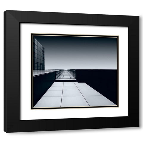 Straight Up Black Modern Wood Framed Art Print with Double Matting by Van Son, Greetje