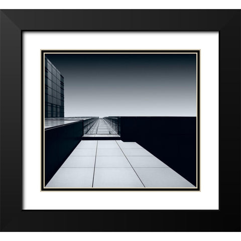 Straight Up Black Modern Wood Framed Art Print with Double Matting by Van Son, Greetje