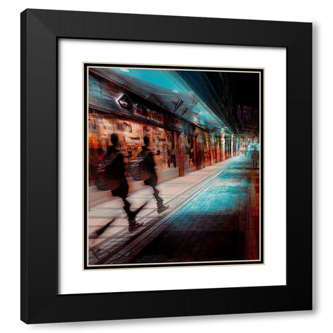 Time Traveller Black Modern Wood Framed Art Print with Double Matting by Chiriaco, Carmine