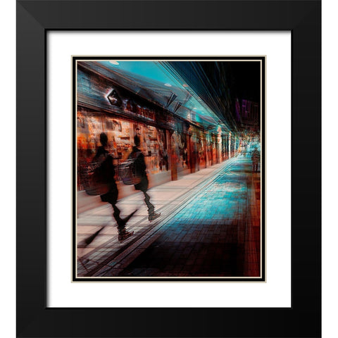 Time Traveller Black Modern Wood Framed Art Print with Double Matting by Chiriaco, Carmine