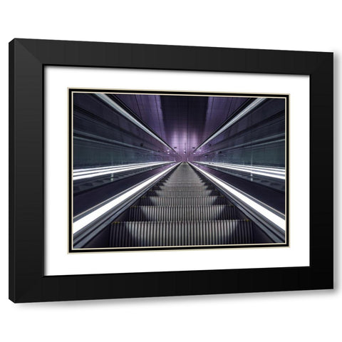 Were Going Up Black Modern Wood Framed Art Print with Double Matting by Koer, Jaap