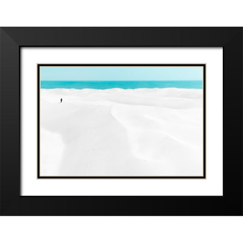 Sugar Sands Black Modern Wood Framed Art Print with Double Matting by AL Farsi, Haitham