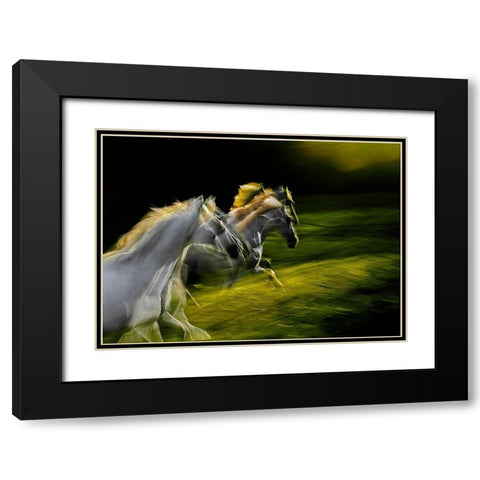 White Goddnesses Black Modern Wood Framed Art Print with Double Matting by Malovrh, Milan