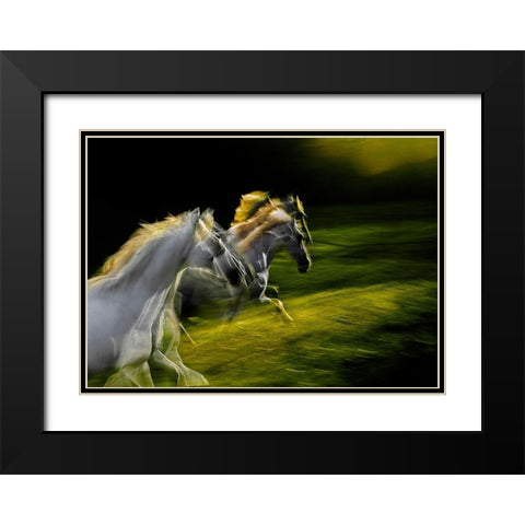 White Goddnesses Black Modern Wood Framed Art Print with Double Matting by Malovrh, Milan