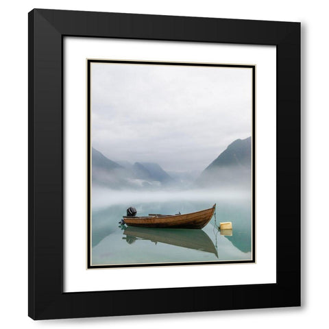 Boat Black Modern Wood Framed Art Print with Double Matting by Thorberntsson, Claes