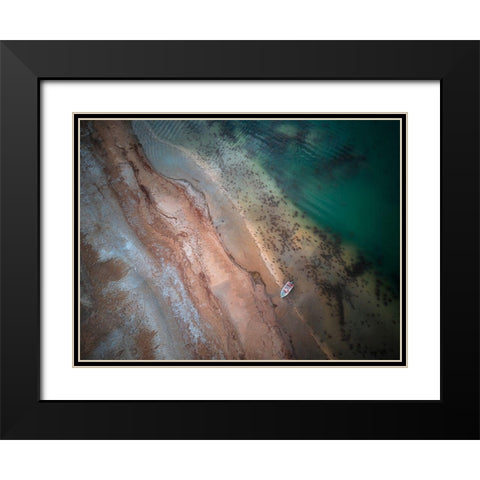 Boat Black Modern Wood Framed Art Print with Double Matting by Abbasi, Ahmad