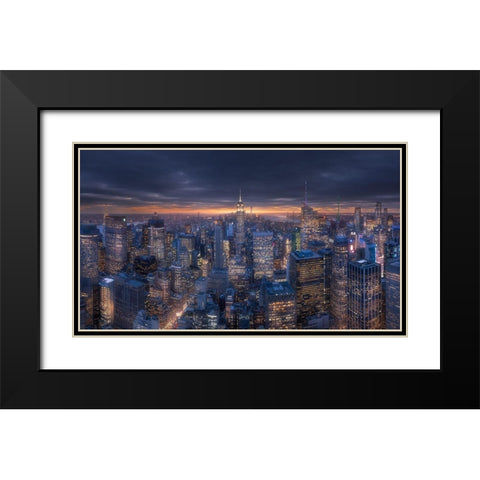 Top Ii Black Modern Wood Framed Art Print with Double Matting by F. Turienzo, Carlos