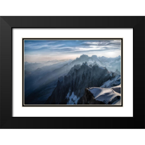 The Morning Mist Black Modern Wood Framed Art Print with Double Matting by Nourse, Will