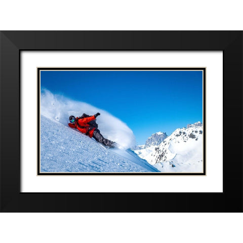 Signature Frontside Turn Black Modern Wood Framed Art Print with Double Matting by Verbiest, Eric