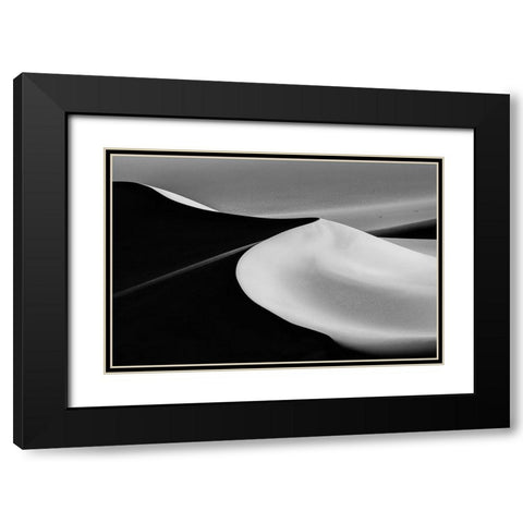Sand Dunes Black Modern Wood Framed Art Print with Double Matting by Qiu, Jenny