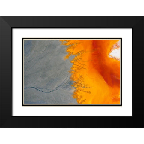 Toxicolors Black Modern Wood Framed Art Print with Double Matting by Beata, Angyalosi