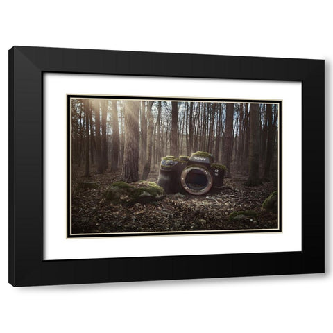Lost Black Modern Wood Framed Art Print with Double Matting by Cakovsky, Peter