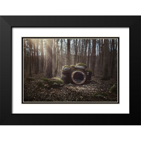 Lost Black Modern Wood Framed Art Print with Double Matting by Cakovsky, Peter