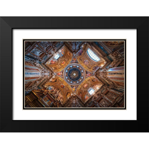 Maggiore Black Modern Wood Framed Art Print with Double Matting by Pablo De, Juan