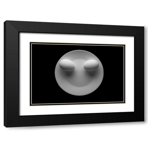 Alien Smile Black Modern Wood Framed Art Print with Double Matting by Skvortsov, Dmitry
