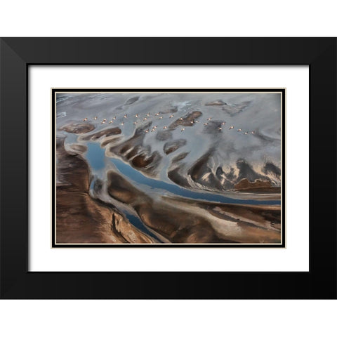 The Land Black Modern Wood Framed Art Print with Double Matting by Zuo, Jun