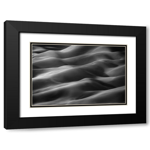 Sandy Hills Black Modern Wood Framed Art Print with Double Matting by Behzad, Majid