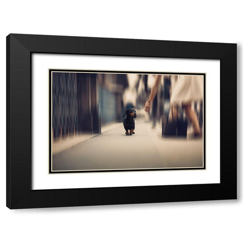 Sometimes We Need A Helping Hand... Black Modern Wood Framed Art Print with Double Matting by Willers, Heike