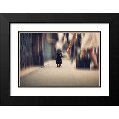 Sometimes We Need A Helping Hand... Black Modern Wood Framed Art Print with Double Matting by Willers, Heike