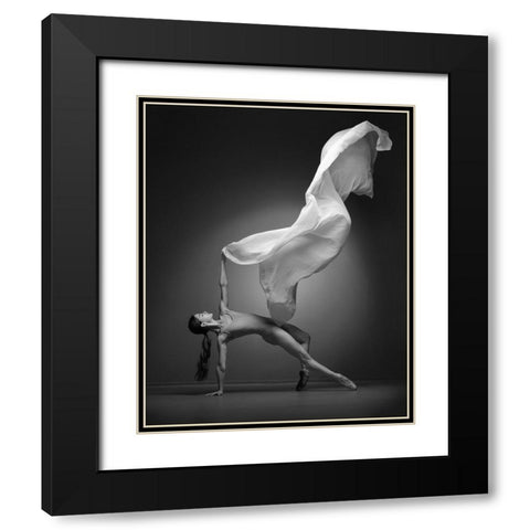 Art Of Movement Series Black Modern Wood Framed Art Print with Double Matting by STANKO, ANDREY