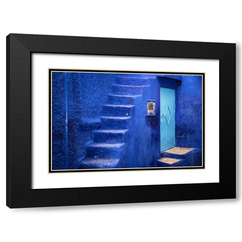 Steps Up Black Modern Wood Framed Art Print with Double Matting by Wride, Linda