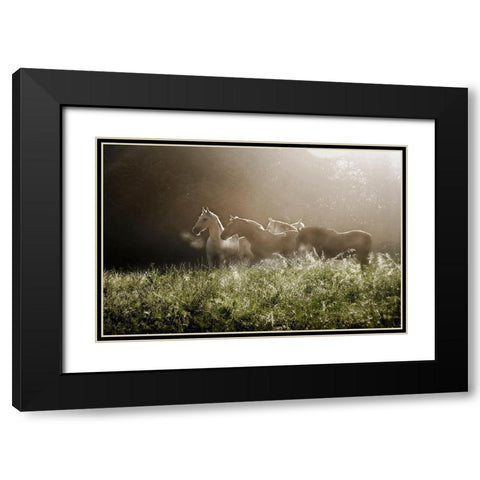Yesterday Morning Black Modern Wood Framed Art Print with Double Matting by Malovrh, Milan