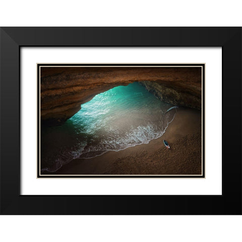The Secret Cave Black Modern Wood Framed Art Print with Double Matting by Parejo, Jose