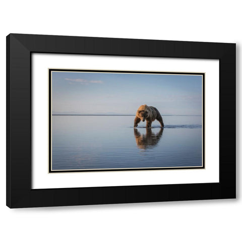 Walking My Walk Black Modern Wood Framed Art Print with Double Matting by Doyle, Renee