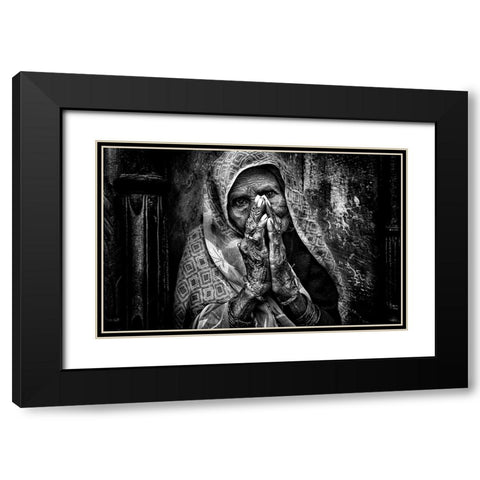 Bleassing People In Holi Festival - India Black Modern Wood Framed Art Print with Double Matting by Inazio Kuesta, Joxe