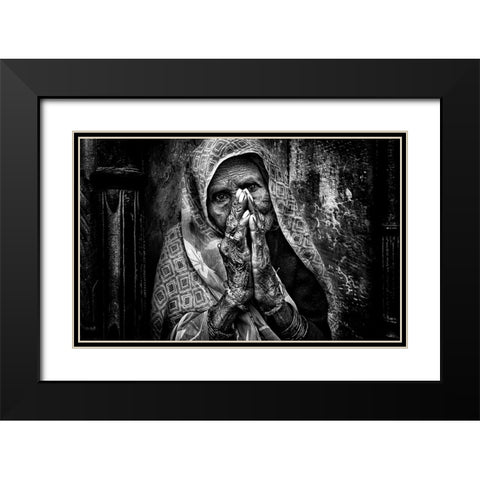 Bleassing People In Holi Festival - India Black Modern Wood Framed Art Print with Double Matting by Inazio Kuesta, Joxe