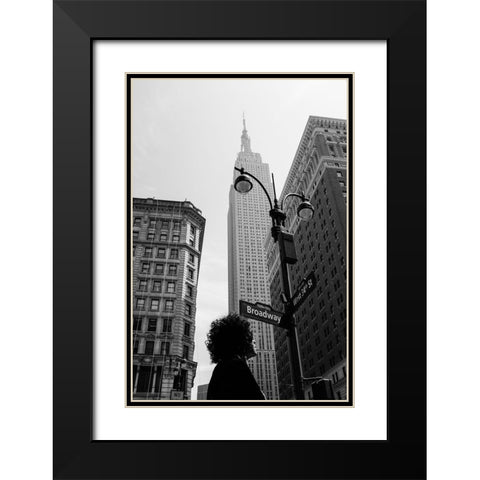 New York-New York Black Modern Wood Framed Art Print with Double Matting by Salgado Gispert, Gloria