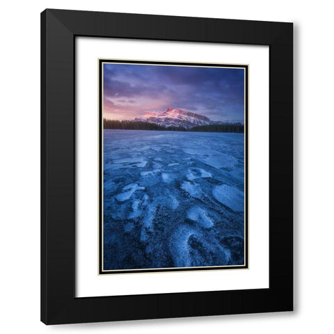 Two Jack Lake Black Modern Wood Framed Art Print with Double Matting by F. Turienzo, Carlos