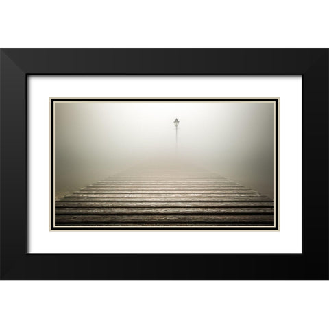 Lonely Places Black Modern Wood Framed Art Print with Double Matting by Rebustini, Luca