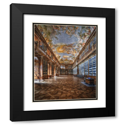 Philosophical Hall Strahov Monastery Black Modern Wood Framed Art Print with Double Matting by Aurednik, Patrick