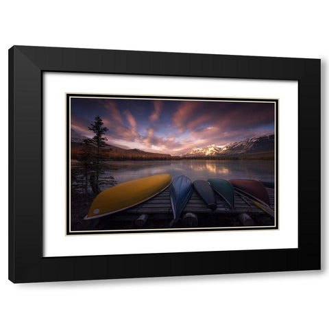 Canada Black Modern Wood Framed Art Print with Double Matting by Martin Castan, David