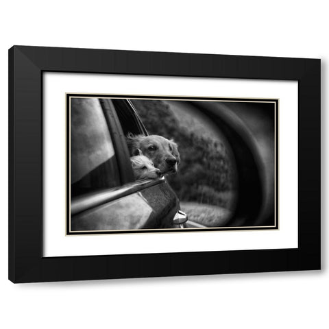 Roadtrip Black Modern Wood Framed Art Print with Double Matting by Labagnara, Roxana
