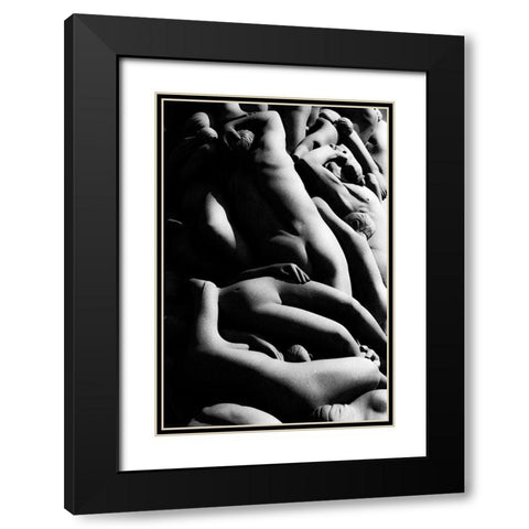 Vigeland Black Modern Wood Framed Art Print with Double Matting by Keivan