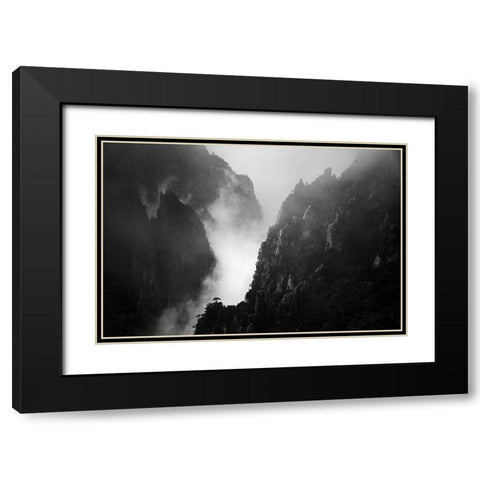 Er?Appaandsup1;-Candfrac34 Black Modern Wood Framed Art Print with Double Matting by Wang, Aijun