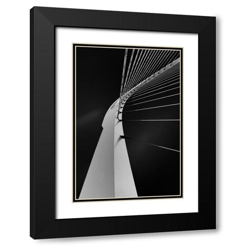 Bridge Black Modern Wood Framed Art Print with Double Matting by Eric