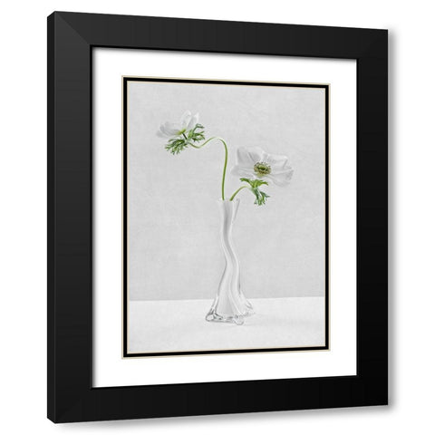 Curves Black Modern Wood Framed Art Print with Double Matting by Karpova, Inna