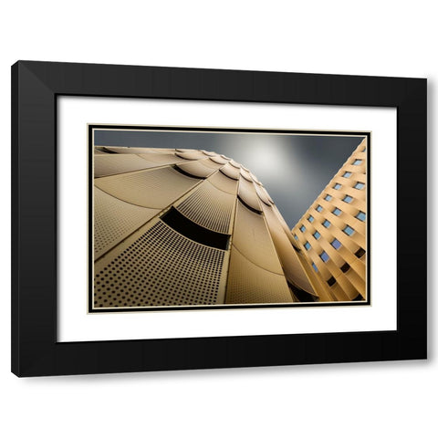Connection 2 Black Modern Wood Framed Art Print with Double Matting by van Son, Greetje