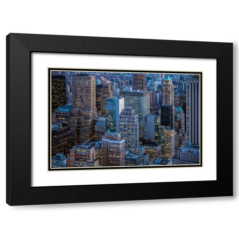 The City That Never Sleeps Black Modern Wood Framed Art Print with Double Matting by Wride, Linda