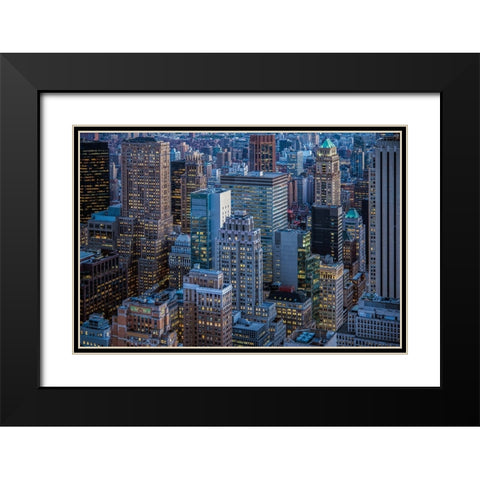 The City That Never Sleeps Black Modern Wood Framed Art Print with Double Matting by Wride, Linda