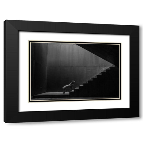 On The Threshold Of A Dream Black Modern Wood Framed Art Print with Double Matting by Camara, Luis