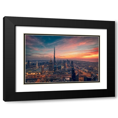Infinity Black Modern Wood Framed Art Print with Double Matting by Eldeghedy, Karim